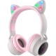 ΑΚΟΥΣΤΙΚΑ BLUETOOTH HOCO W27 WIRELESS ΠΑΙΔΙΚΑ CAT EAR PINK/GREY